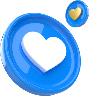 Love icon 3d element